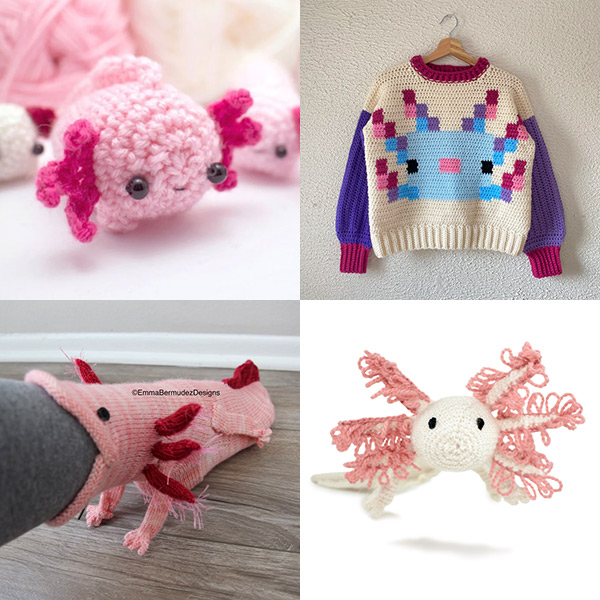 Cute Axolotl Yarn Crafts - Super Cute Kawaii!!